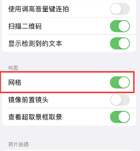 渝北苹果手机维修网点分享iPhone如何开启九宫格构图功能