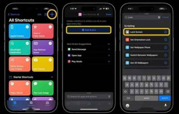 渝北苹果14锁屏维修店分享iPhone14升级iOS16.4后如何创建锁屏快捷方式 