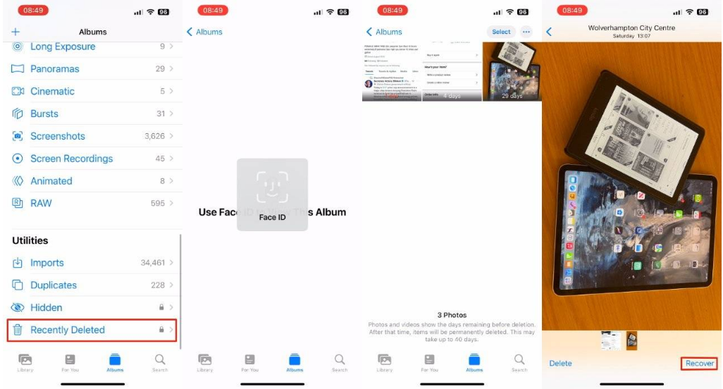 渝北苹果14维修分享 iPhone14 上恢复已删除的照片 