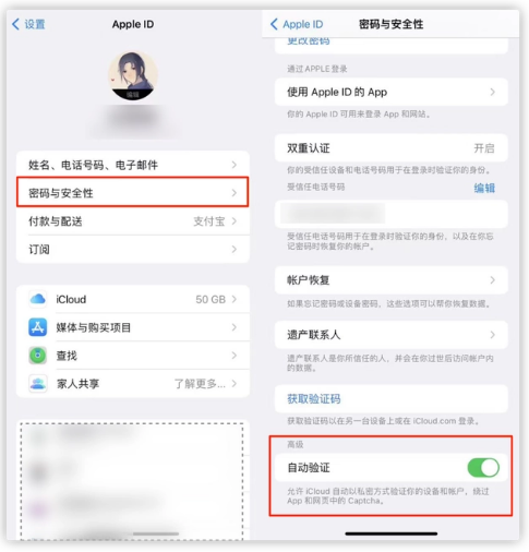 渝北苹果手机维修分享iOS 16 自动验证功能开启方法 