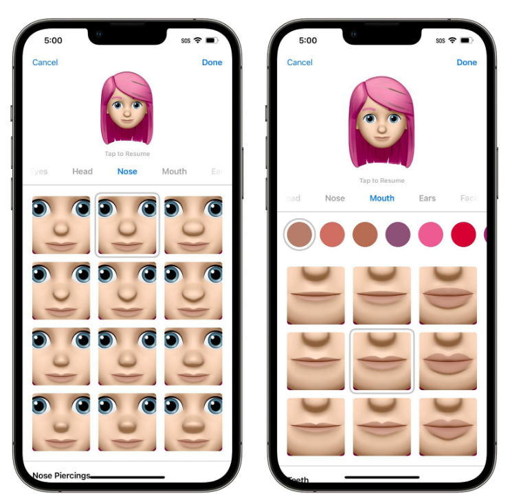 渝北苹果手机维修分享​iOS 16中的拟我表情有了哪些变化和升级 